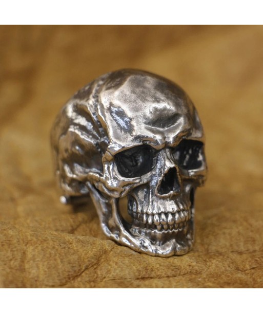 Chevalière motard skull (Argent) En savoir plus