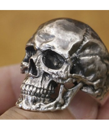 Chevalière motard skull (Argent) En savoir plus