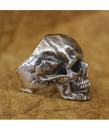 Chevalière motard skull (Argent) En savoir plus