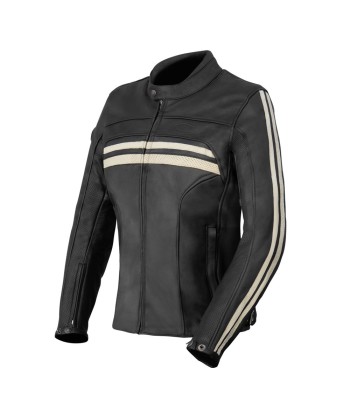 Blouson Cuir Moto Femme vintage de pas cher