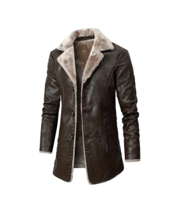 Manteau col fourrure Homme - Marron acheter