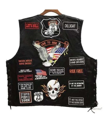 Gilet cuir biker MC Les magasins à Paris et en Île-de-France