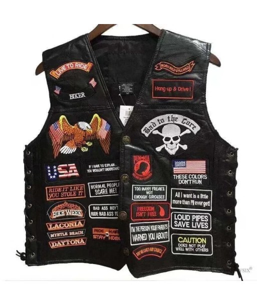 Gilet cuir biker Harley Davidson Amélioration de cerveau avec