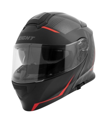 Casque moto modulable noir et rouge-S550 pas cher