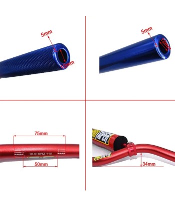 Guidon pro taper - 22mm Rouge pour bénéficier 