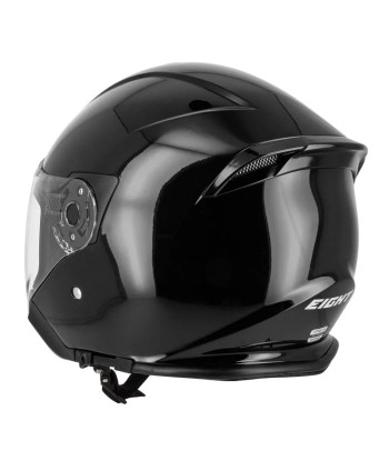 Casque jet Noir Brillant - S771 ou a consommer sur place