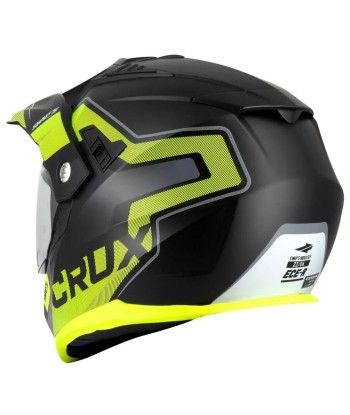 Casque moto cross / enduro - Jaune rembourrage situé sous