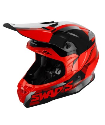 Casque moto cross homologuée - Rouge SWAPS S849 50% de réduction en Octobre 2024