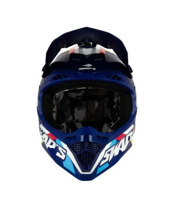 Casque cross bleu -  2FASTER 4FLASH est présent 