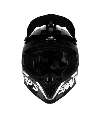 Casque moto cross Noir et Blanc -  FASTER paiement sécurisé