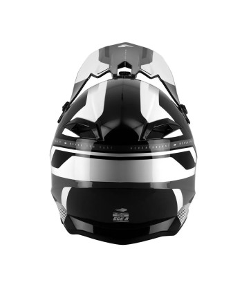 Casque moto cross Noir et Blanc -  FASTER paiement sécurisé