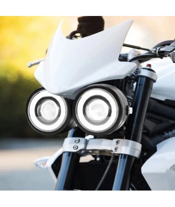 Doppelter optischer Motorrad-LED-Scheinwerfer brillant des détails fins