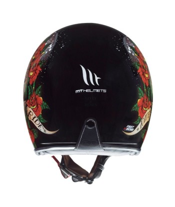 Casque moto Jet - MT SKULL &ROSES des créatures d'habitude