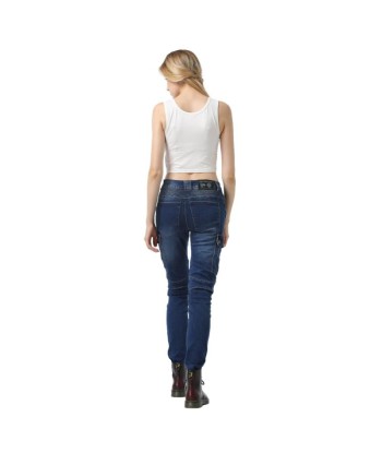 Pantalon jean moto femme - Bella Denim™ Bleu le des métaux précieux