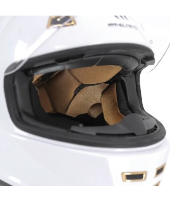 Casque moto vintage | MT JARAMA BLANC NACRE la chaussure