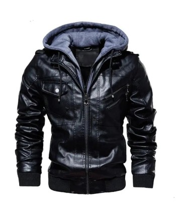 Veste cuir biker a capuche Comparez et commandez 