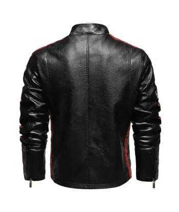 Veste cuir biker vintage - Speed RACE Noir pas cher chine