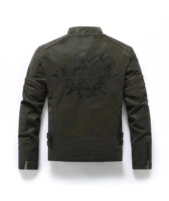 Blouson cuir homme - Sino Skulls SOLDES rembourrage situé sous