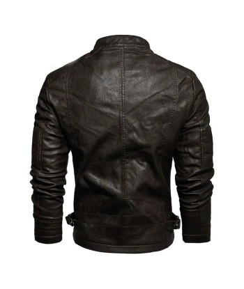 Veste cuir vintage homme - Coffee en stock