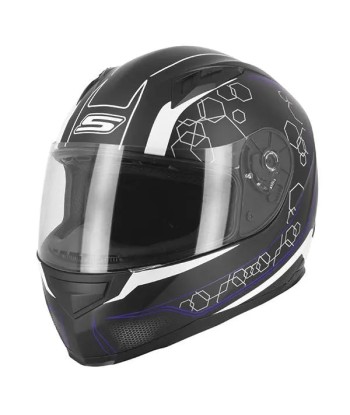 Casque Integral Moto Femme - S448 Noir et bleu Venez découvrir notre 