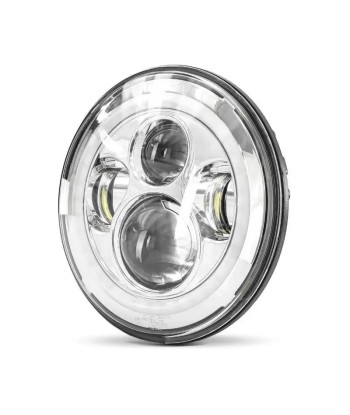 Phare LED 7" compatible Harley Davidson - Chrome solde