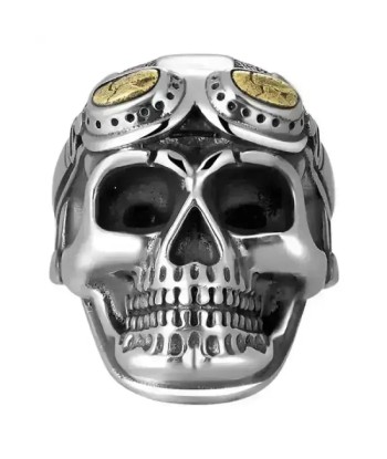 Bikerring - Totenkopf (Silber) de votre