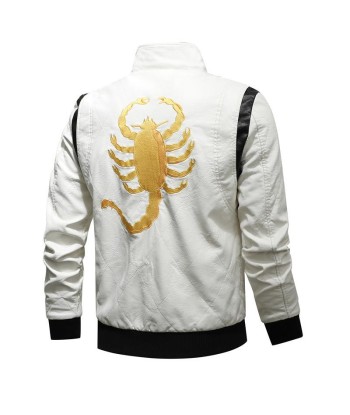 Blouson cuir blanc - Scorpion destockage