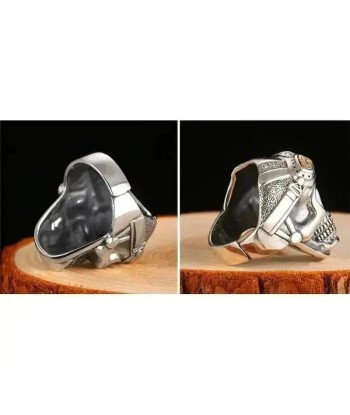 Bikerring - Totenkopf (Silber) de votre