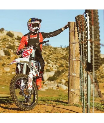 Motocross-Outfit Schwarz plus qu'un jeu 