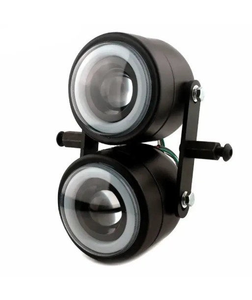 Phare led moto double oPtique pas cheres