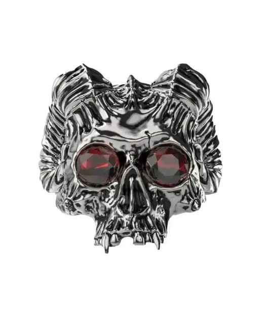 Biker-Ring - Totenkopf mit roten Augen prix