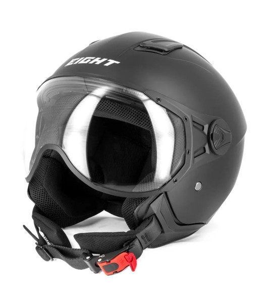 Piloten-Motorradhelm - S779 LEOV Mattschwarz Economisez 