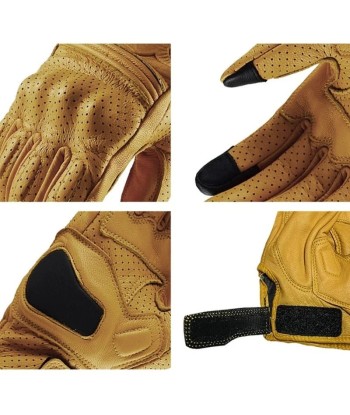 Gants moto cuir vintage outlet