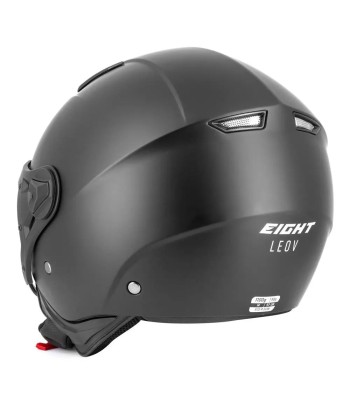 Piloten-Motorradhelm - S779 LEOV Mattschwarz Economisez 