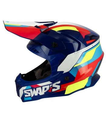 Casque cross bleu -  2FASTER 4FLASH store