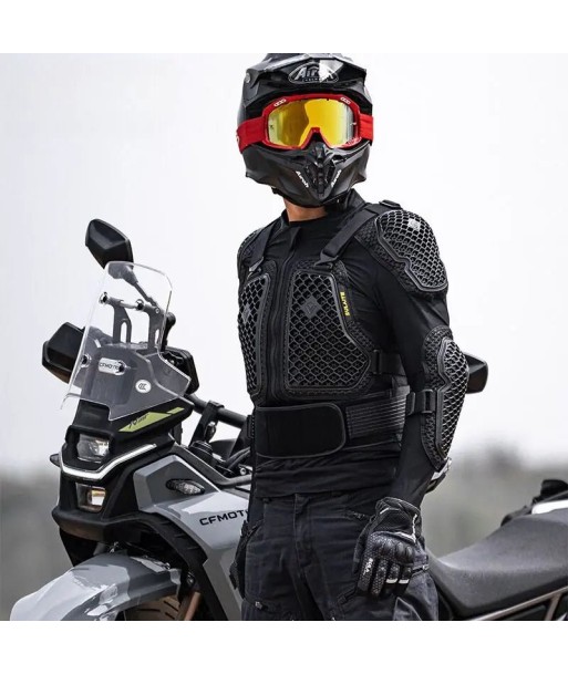 Gilet protection moto été Homologué- Safety Race™ rembourrage situé sous