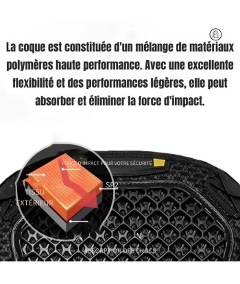 Gilet protection moto été Homologué- Safety Race™ rembourrage situé sous