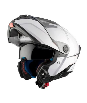 Casque  modulable moto ATOM 2 SV Bast - BLANC BRILLANT en ligne des produits 