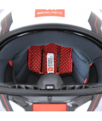 Casque moto integral | MT THUNDER 4 SV PENTAL  |   GRIS/ROUGE s'inspire de l'anatomie humaine